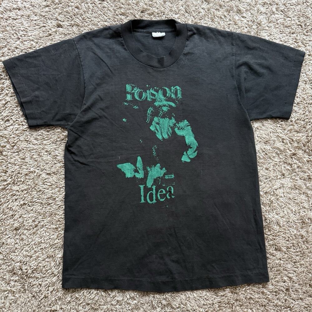 Vintage 80’s Poison Idea Band Tee Black T-Shirt Single Stitch Punk Men’s Size M